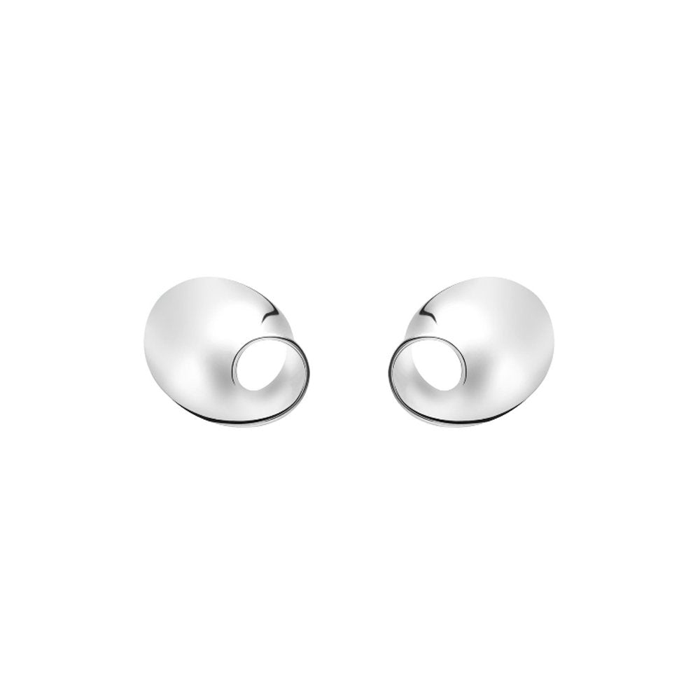 Sterling Silver Mobius Clip Earrings