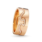 18ct Rose Gold Diamond Fusion End Ring 1371