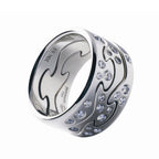 18ct White Gold Diamond Fusion End Ring 1367