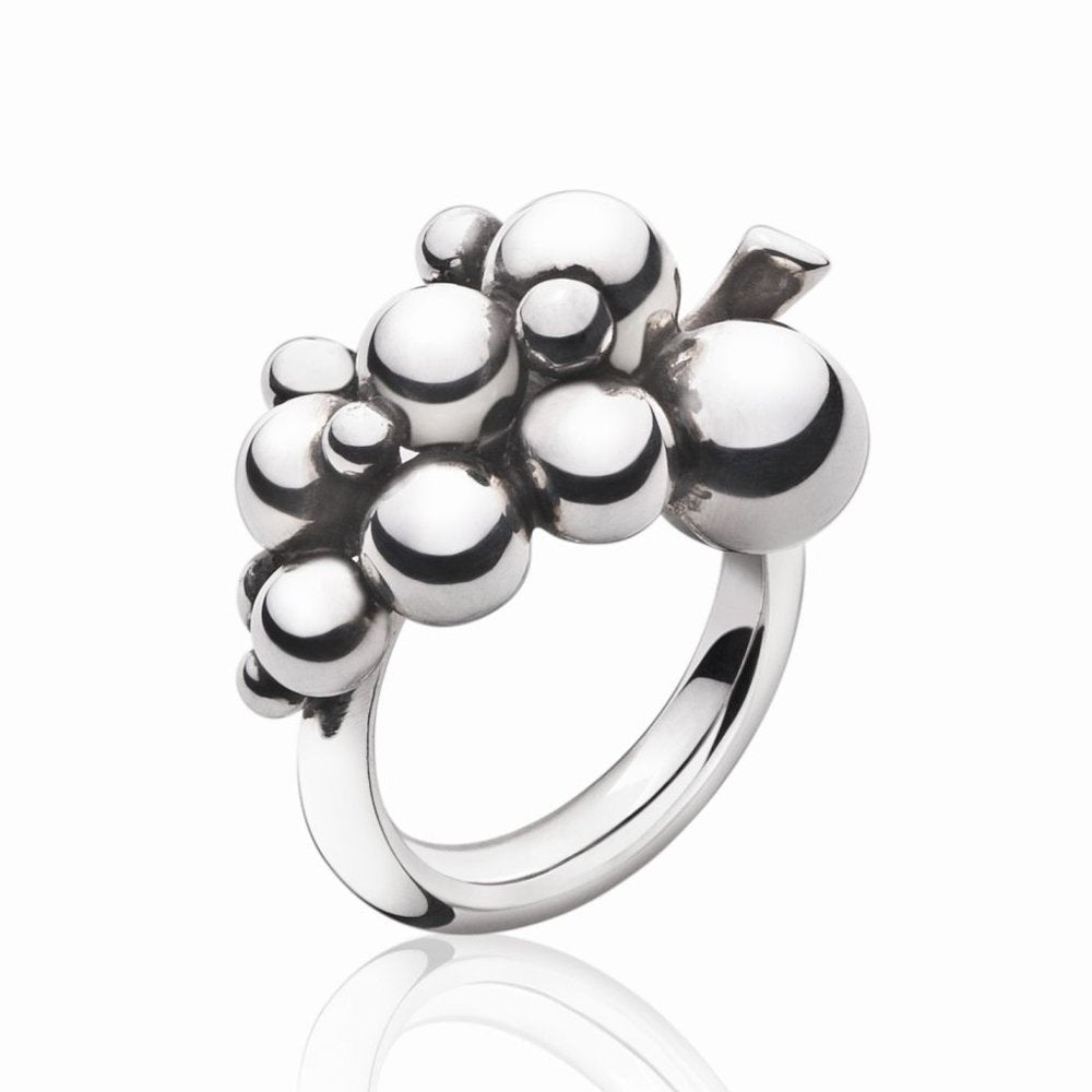 Silver Small Moonlight Grapes Ring