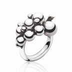 Silver Small Moonlight Grapes Ring