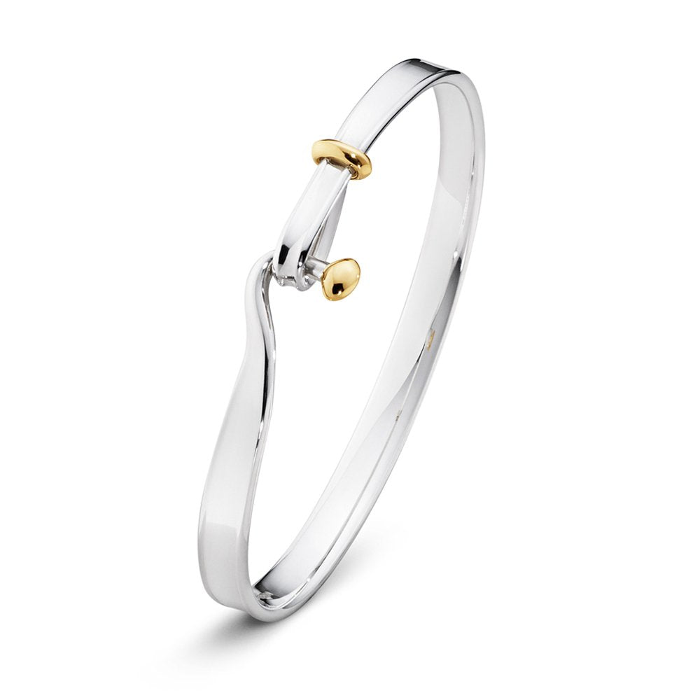 Sterling Silver and 18ct Yellow Gold Torun Bangle
