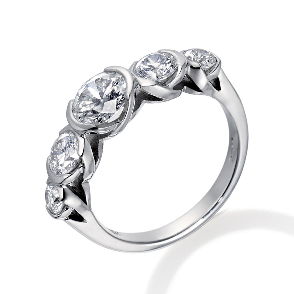 Platinum Five Stone Diamond Ring