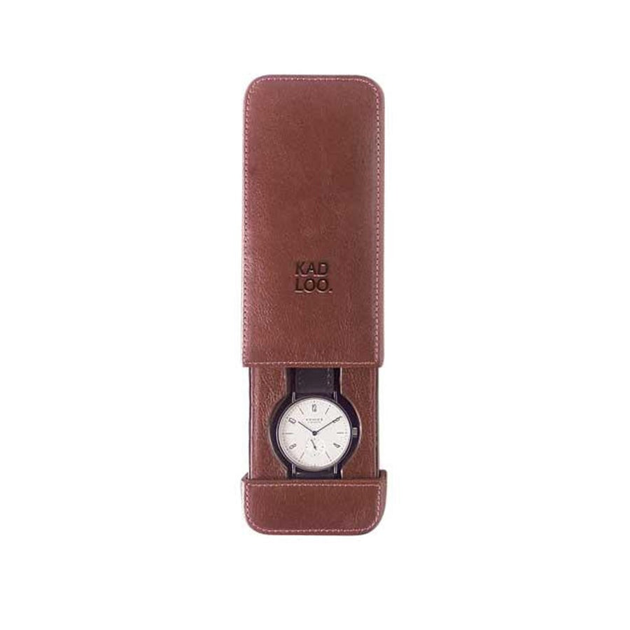 Brown Leather Single Watch Case