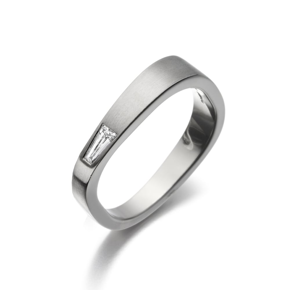 18ct White Gold Mens Diamond Ring