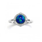 Sterling Silver Green Opal Brilliance Ring