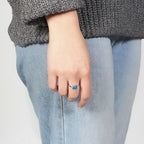 Sterling Silver Green Opal Brilliance Ring