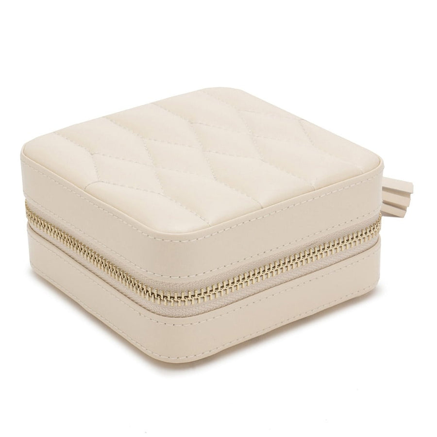 Caroline Zip Case in Ivory Quartz Leather