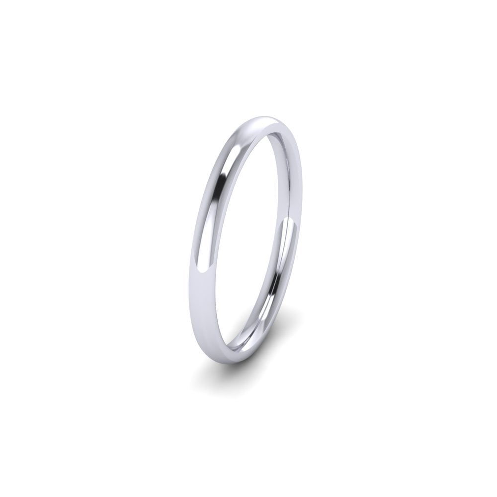 18ct White Gold Profile D Wedding Ring
