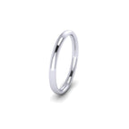 18ct White Gold Profile D Wedding Ring