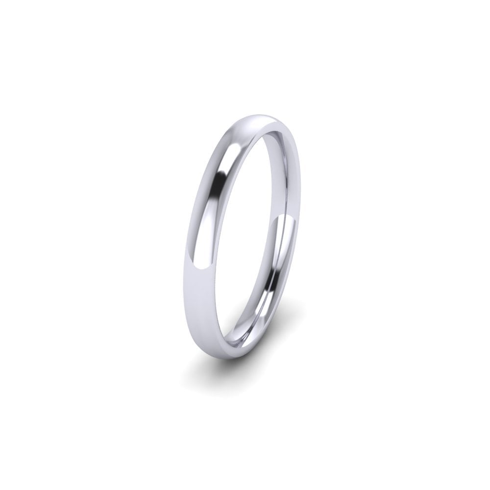 18ct White Gold Profile D Wedding Ring