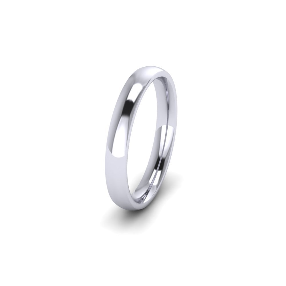18ct White Gold Profile D Wedding Ring