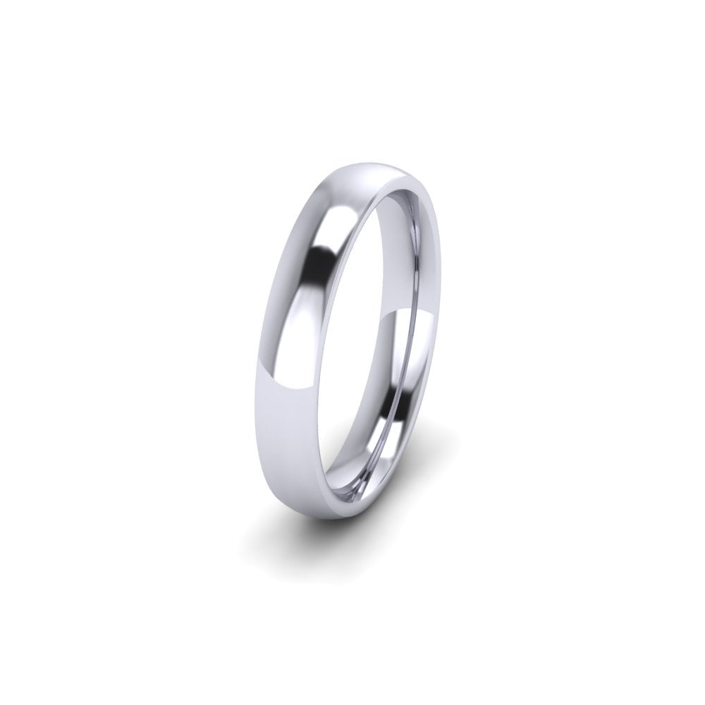 18ct White Gold Profile D Wedding Ring