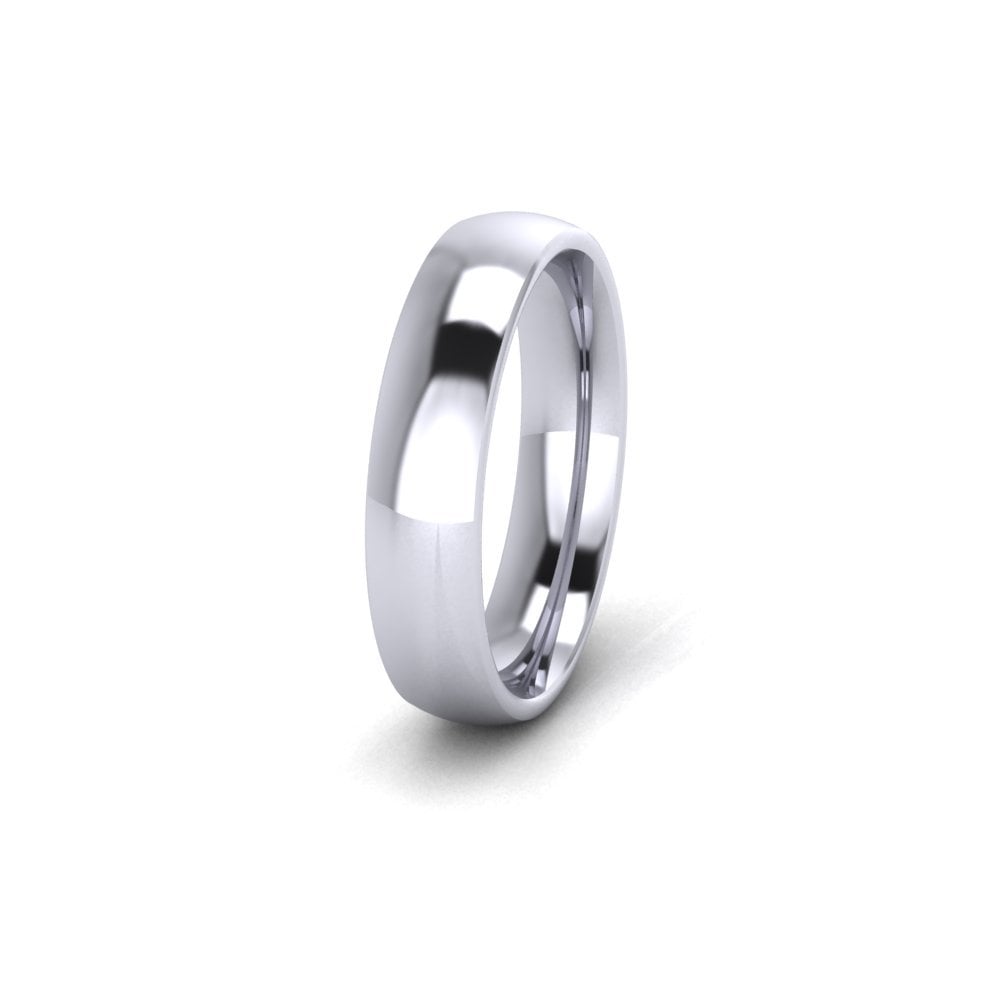 18ct White Gold Profile D Wedding Ring