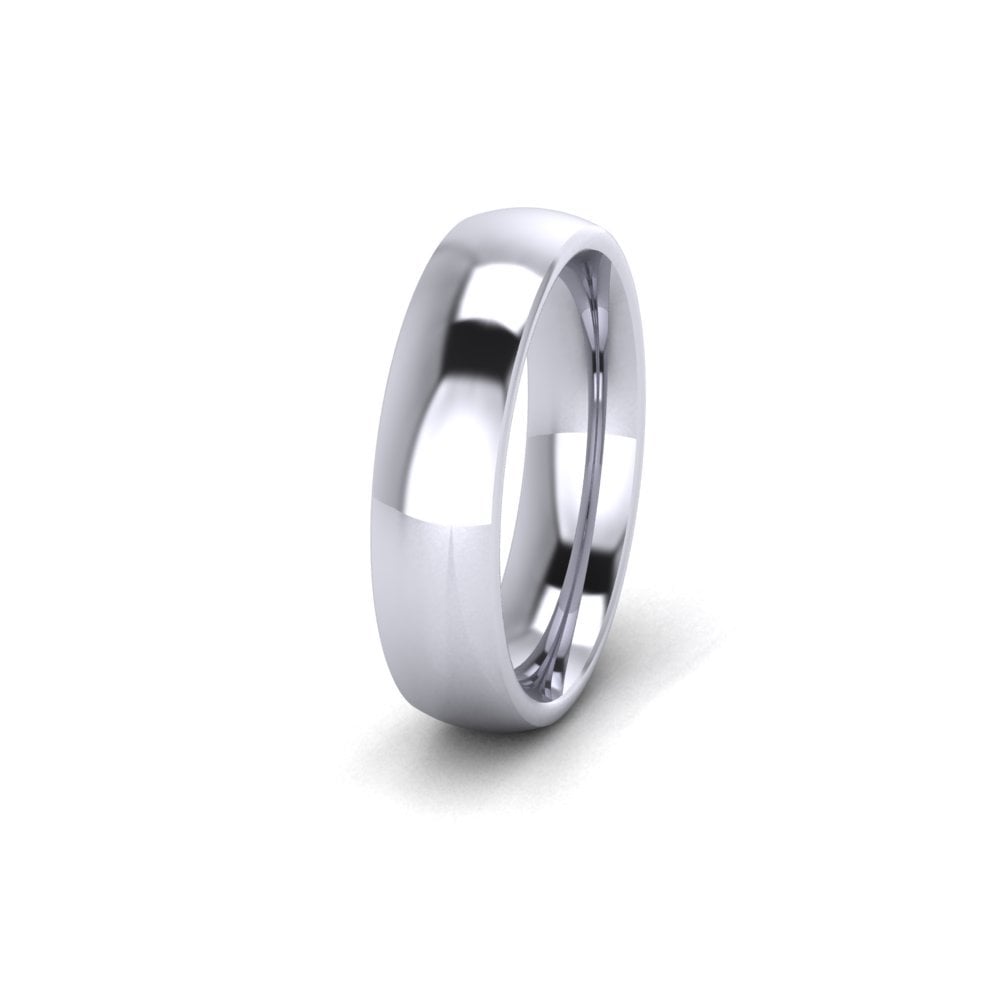 18ct White Gold Profile D Wedding Ring