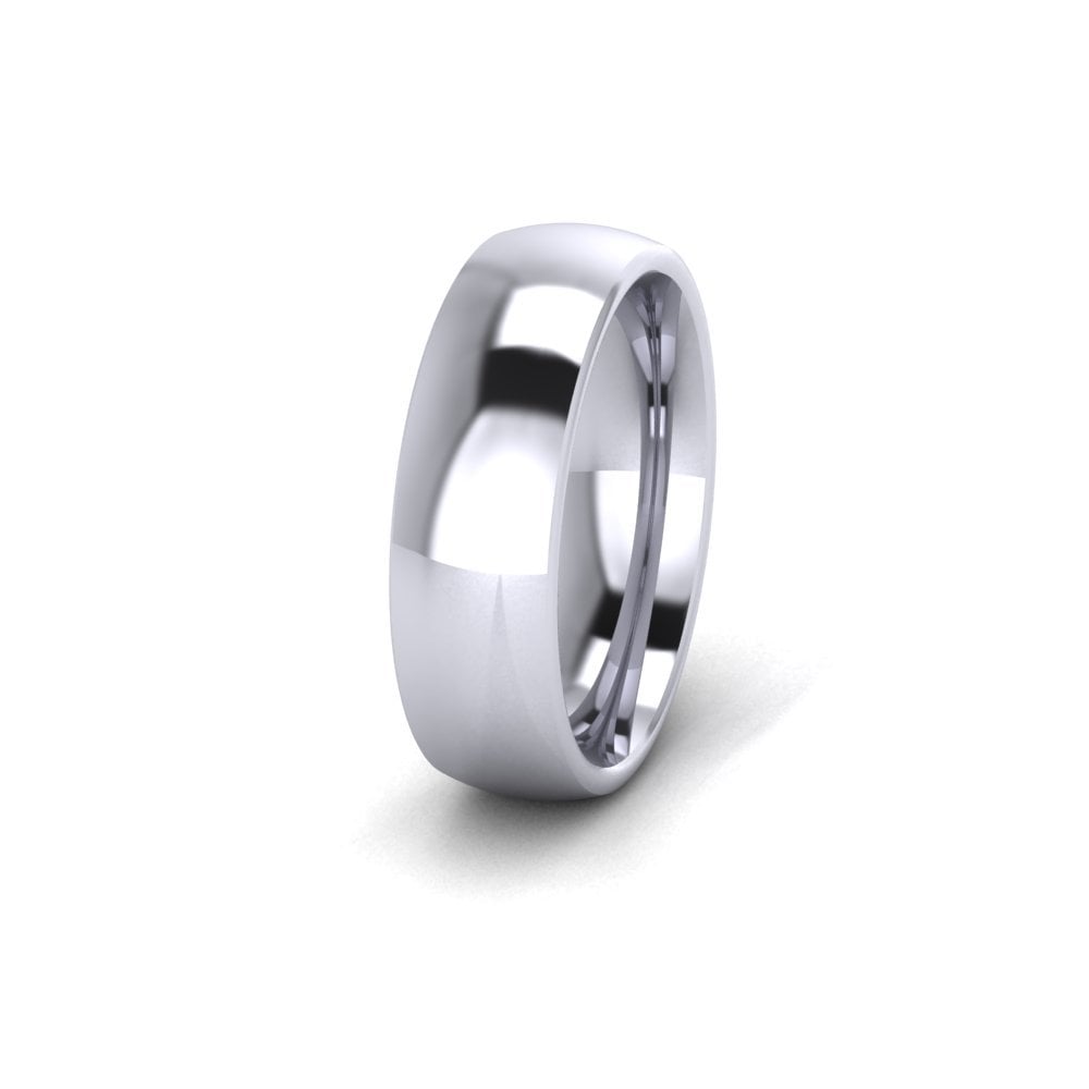 18ct White Gold Profile D Wedding Ring
