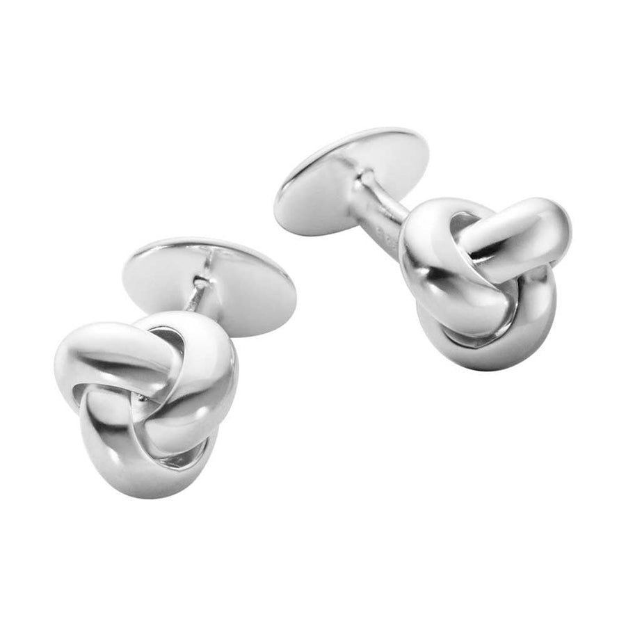 Men's Classic Sterling Silver Knot Cufflinks