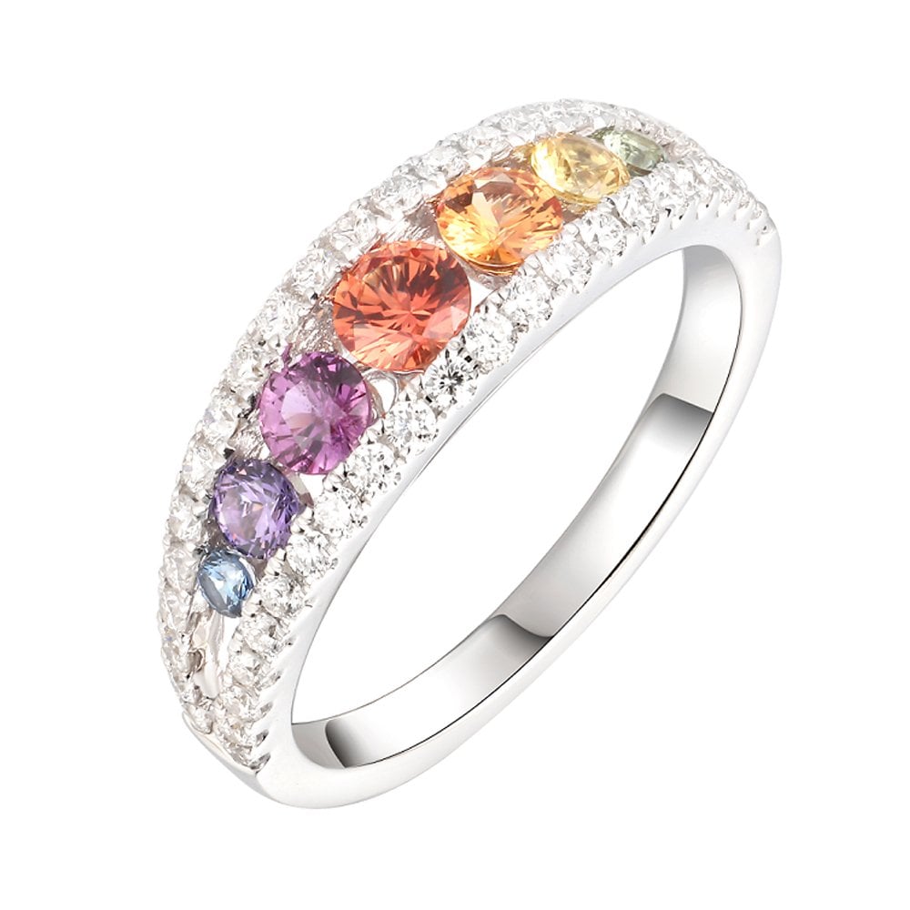 Fancy Sapphire & Diamond Ring