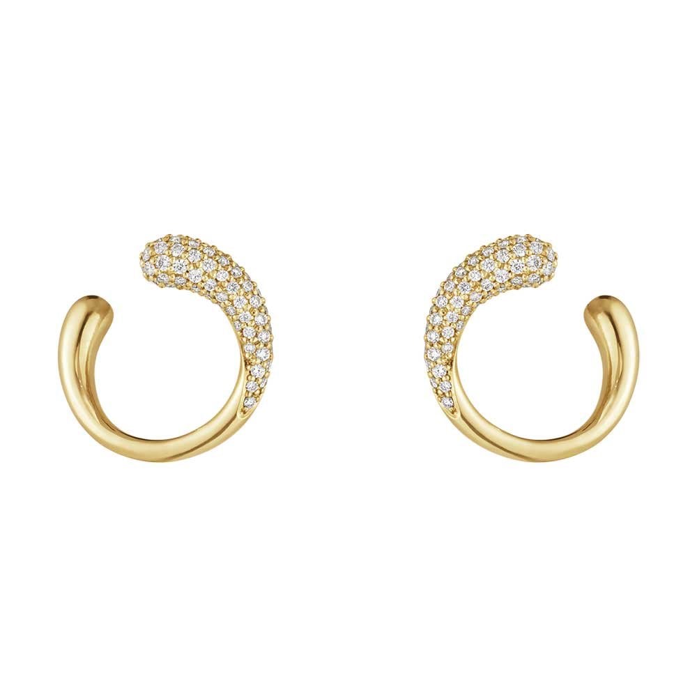 Mercy 18ct Yellow Gold Diamond Organic Earrings