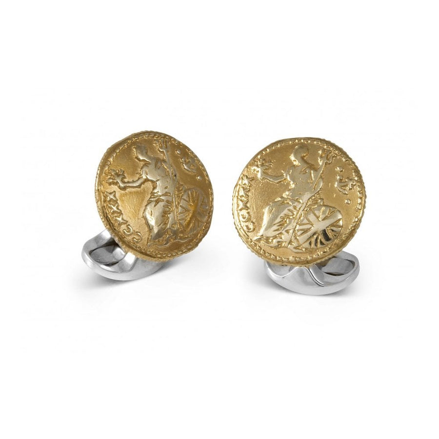 Britannia Sterling Silver and Gold Plate Coin Limited Edition Cufflinks