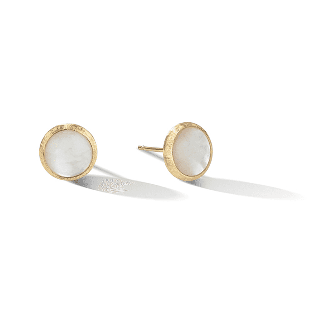 Jaipur Colour 18ct Yellow Gold Mother-Of-Pearl Stud Earrings