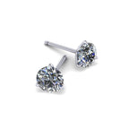 18ct White Gold Diamond Studs in Martini Style Setting