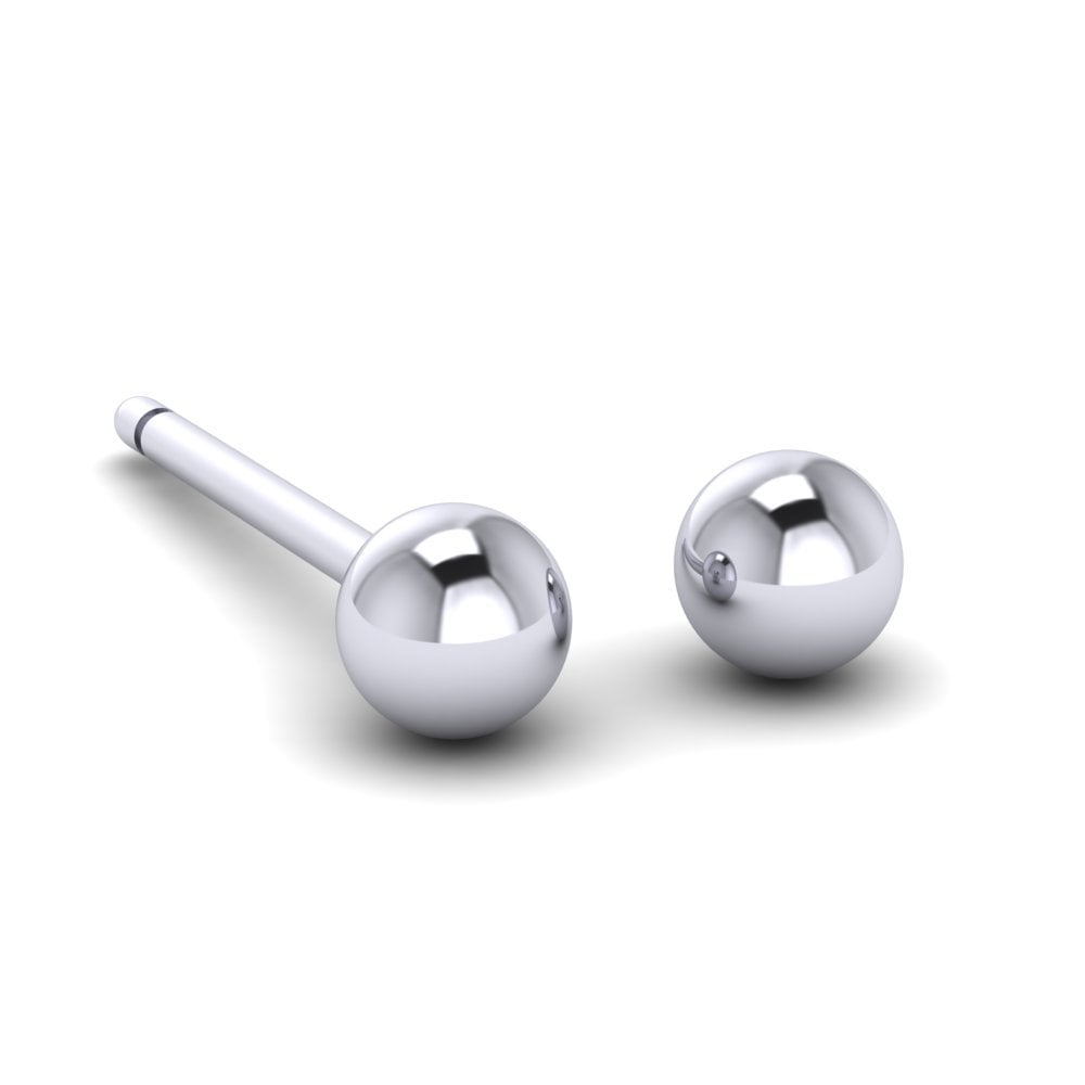 Polished ball stud earrings