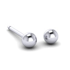 Polished ball stud earrings