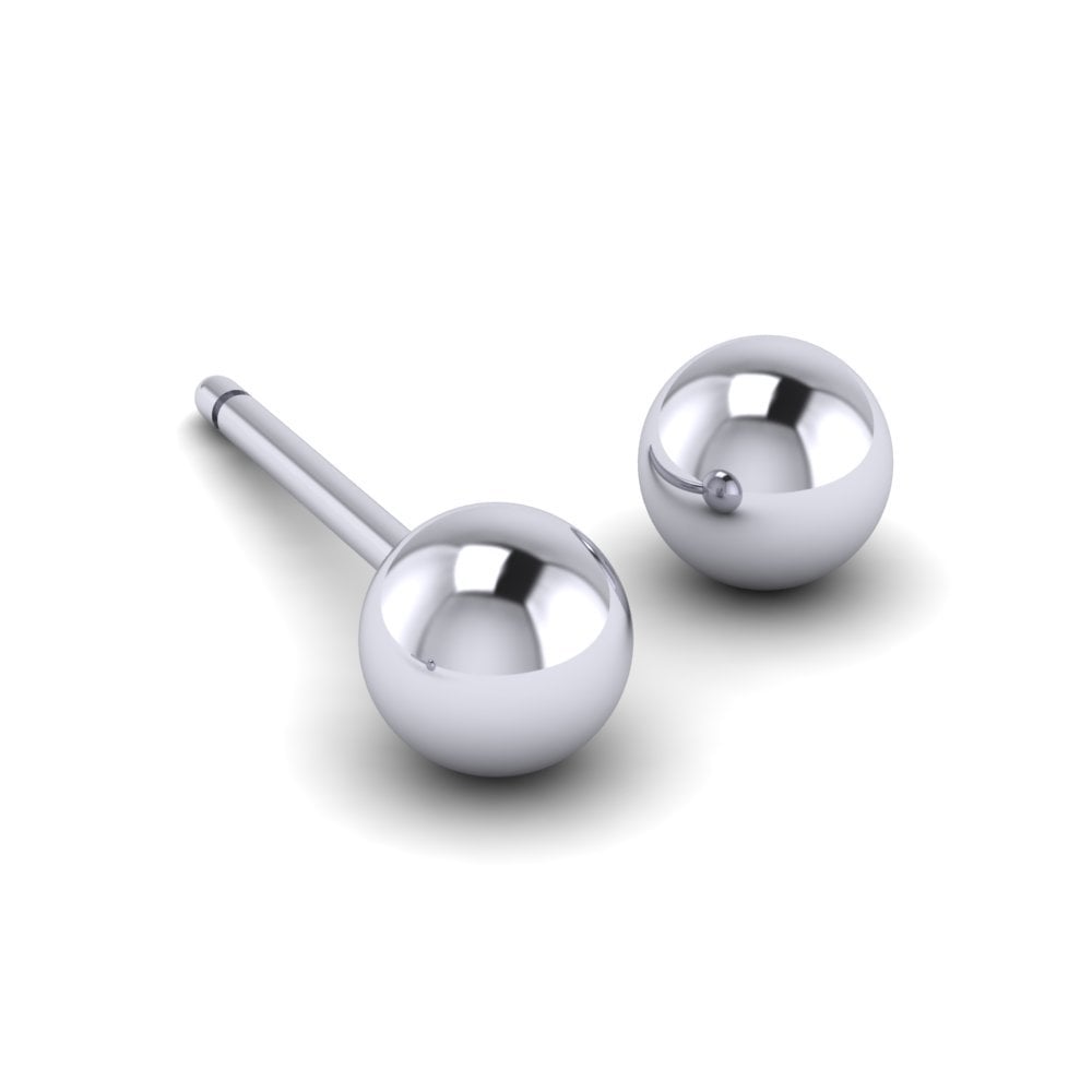 Polished ball stud earrings