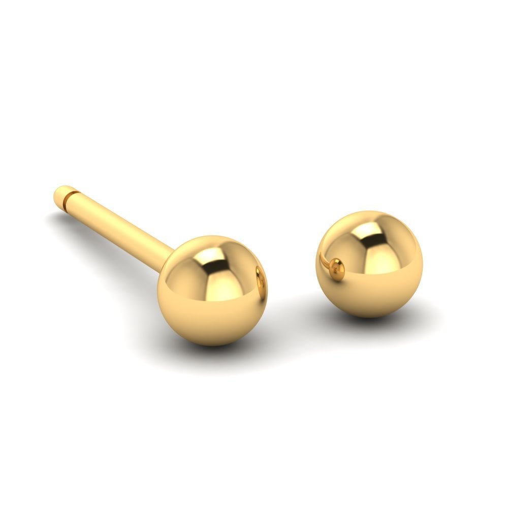 Polished ball stud earrings
