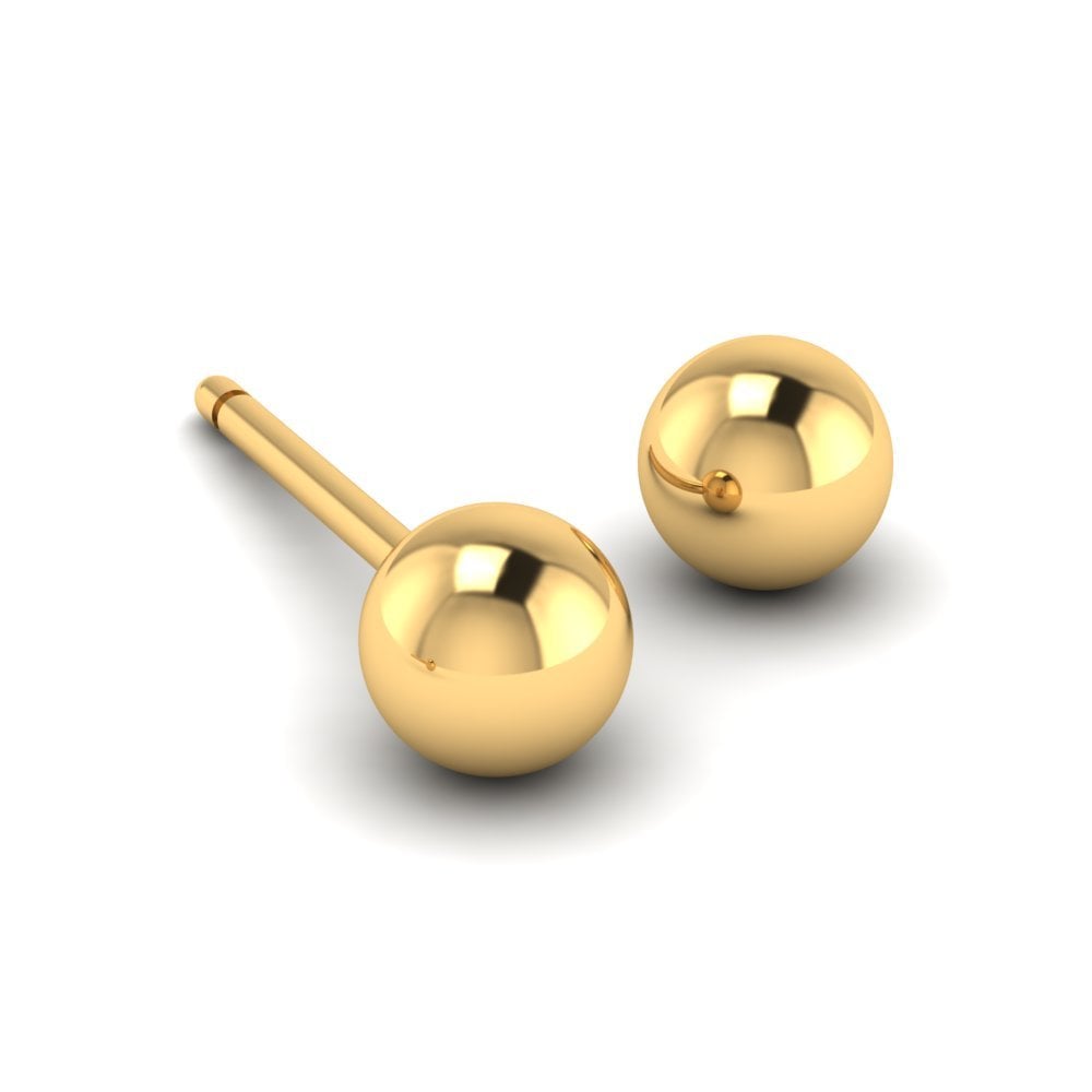 Polished ball stud earrings