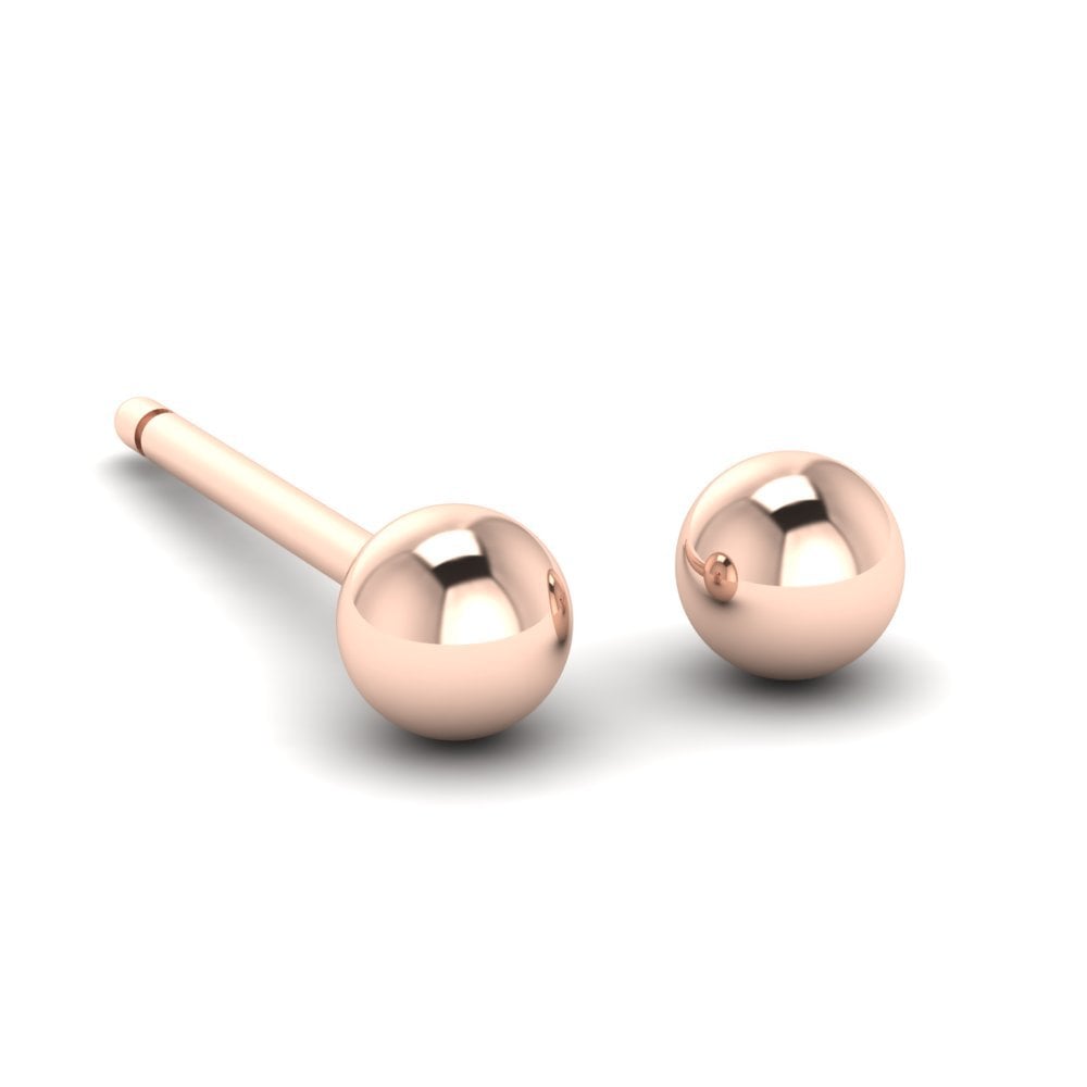 Polished ball stud earrings