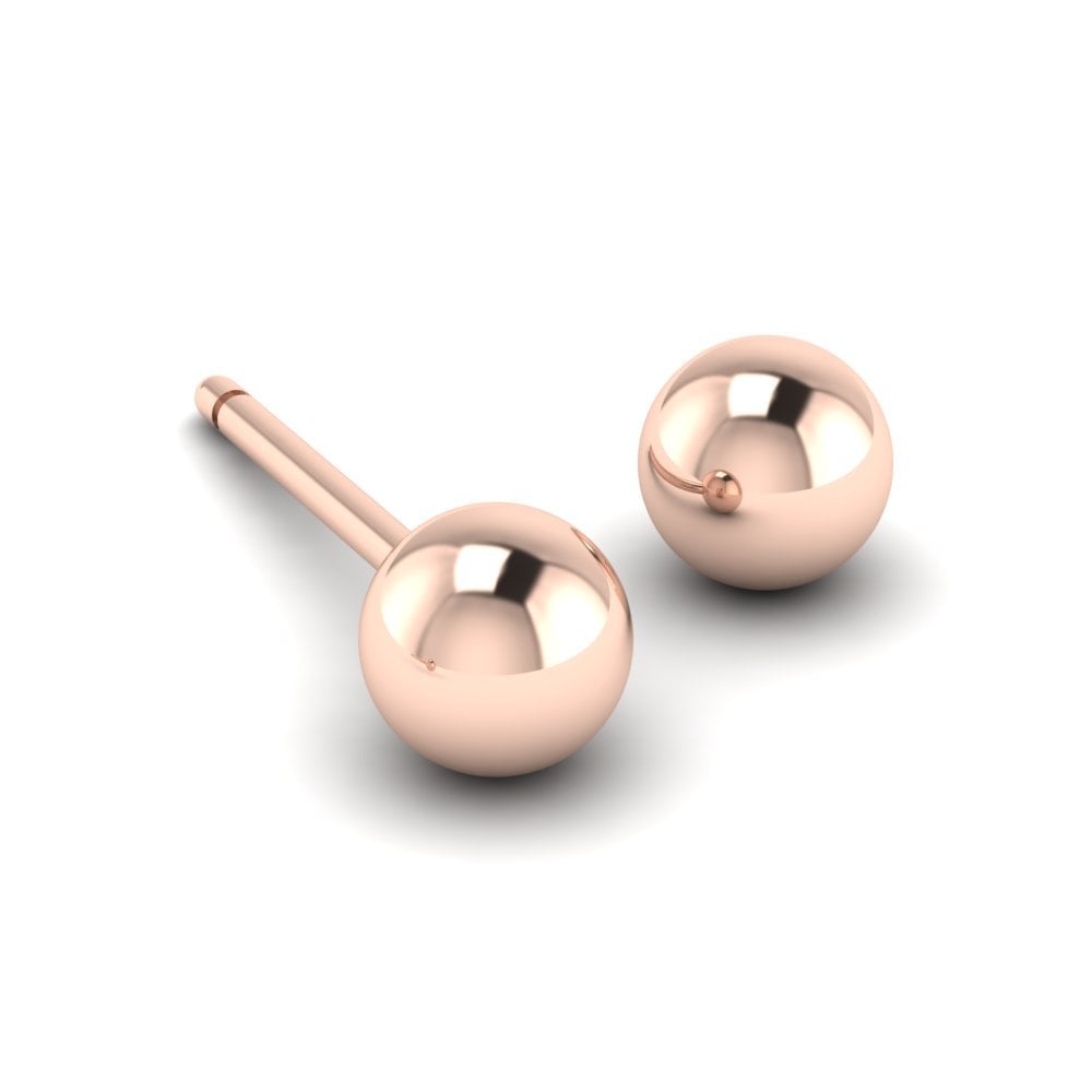 Polished ball stud earrings
