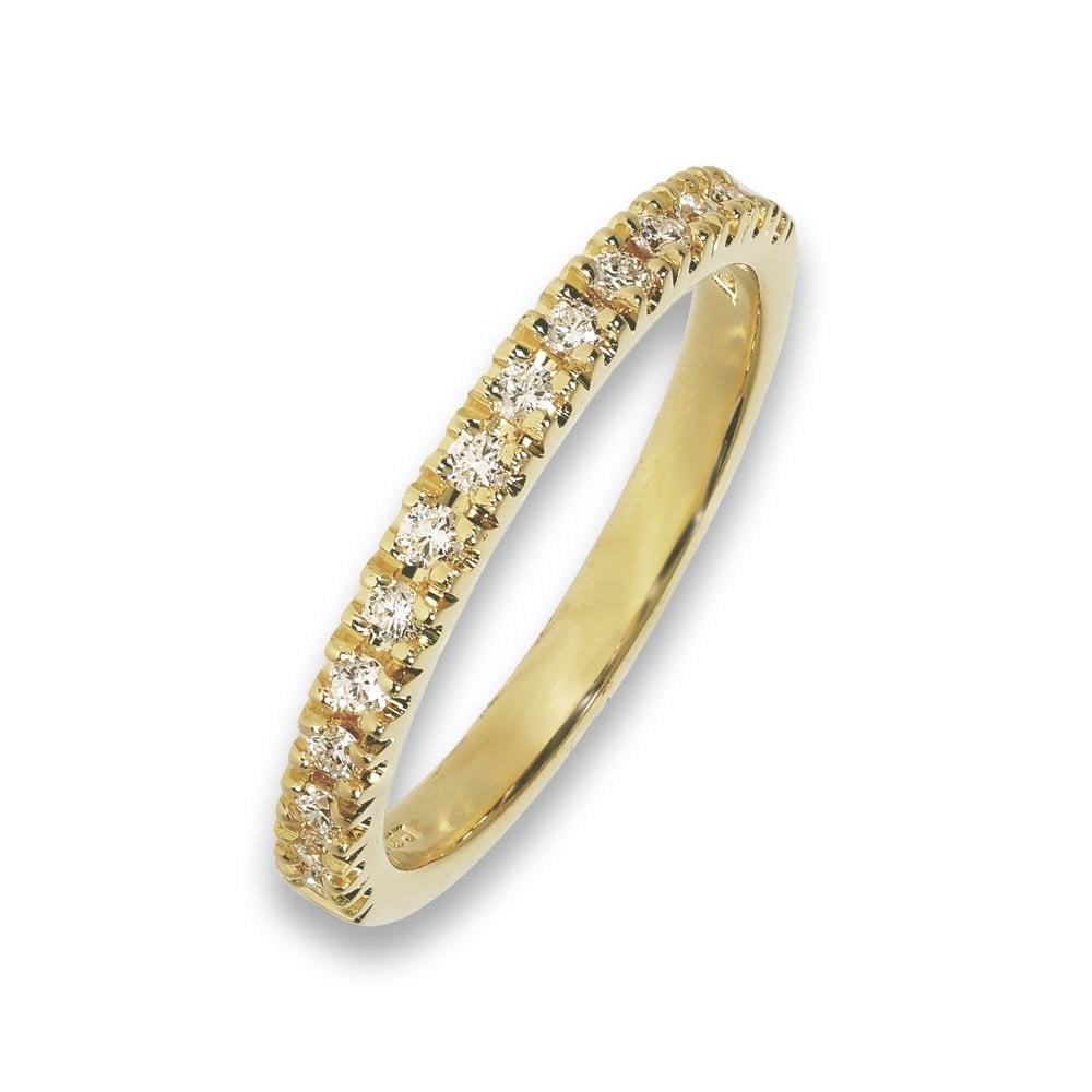 Yellow Gold Half Eternity Ring
