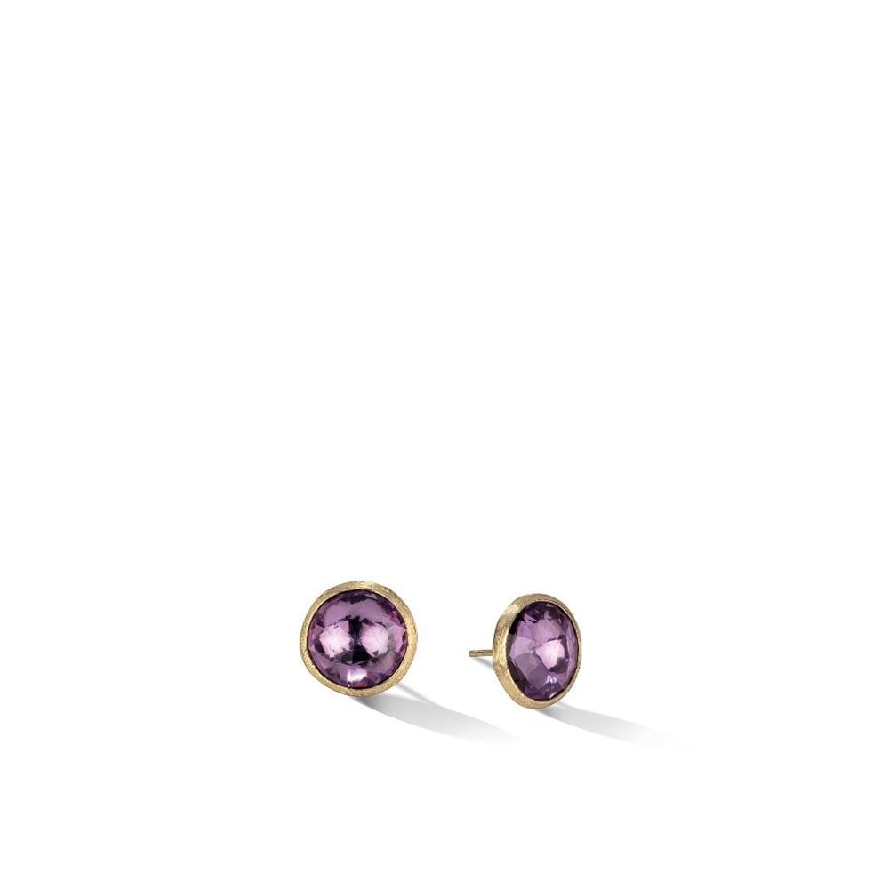 18ct Yellow Gold Amethyst Earrings