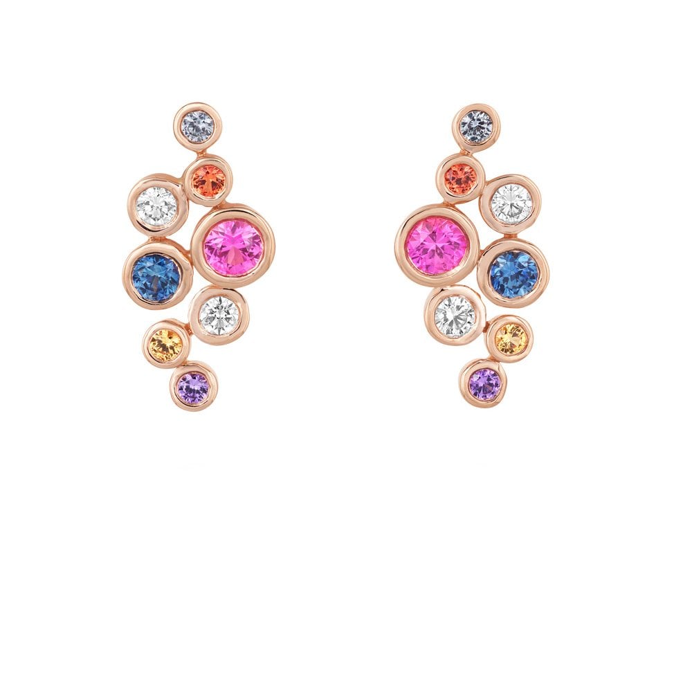 Sapphire & Diamond Bubble Earrings