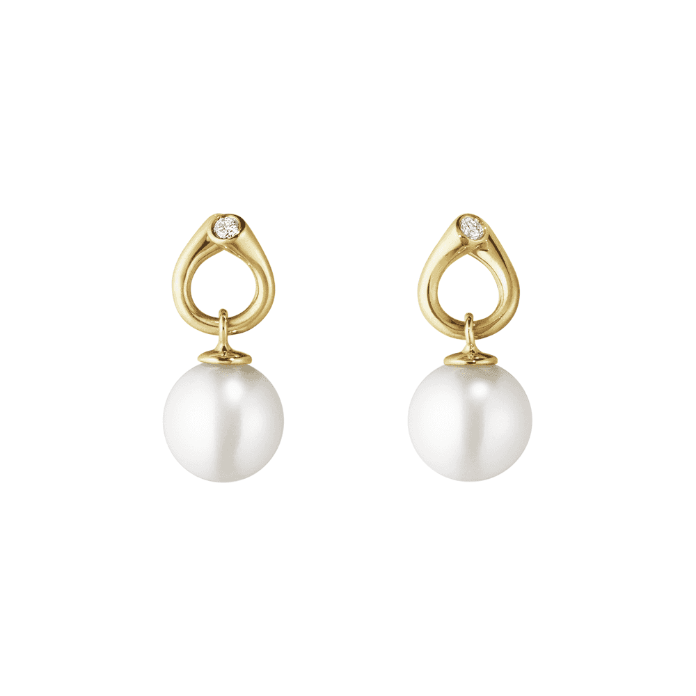 Magic 18ct Yellow Gold Pearl & Diamond Earrings