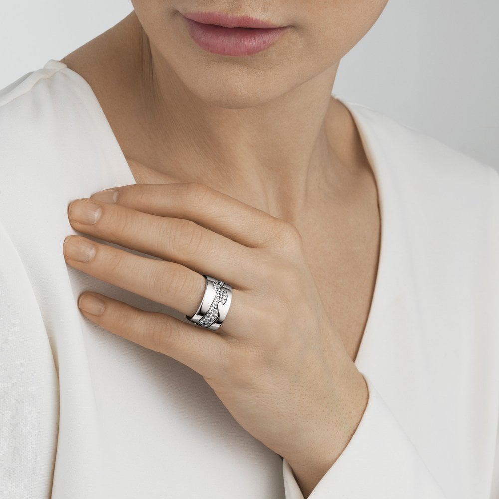 Fusion 18ct White Gold Diamond Centre Ring
