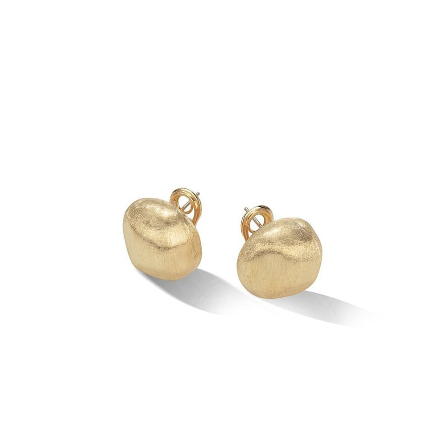 18ct Yellow Gold Africa Post & Clip Stud Earrings