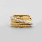 Il Cairo 18ct Yellow Gold Diamond Set Ring 0.23ct