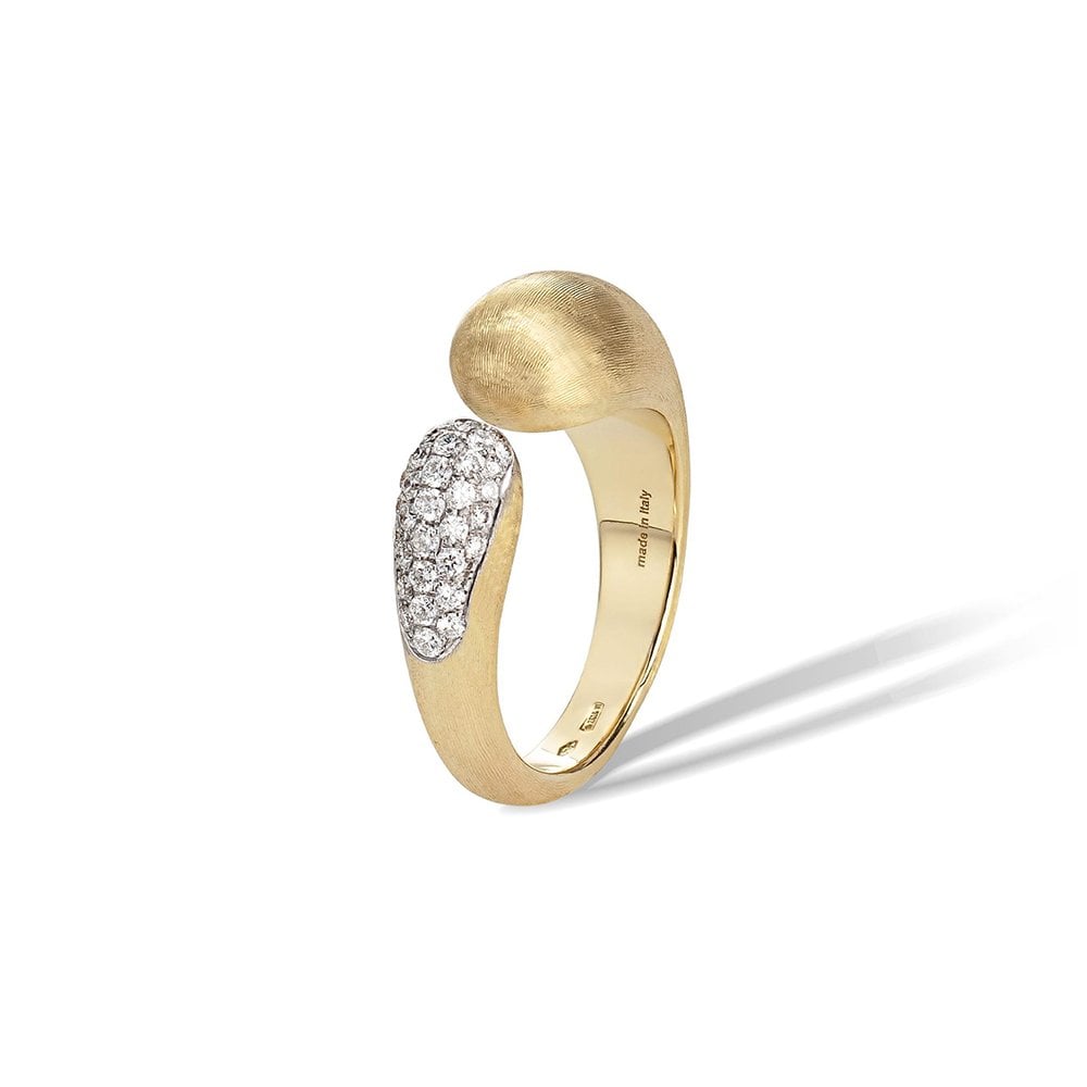 Lucia 18ct Yellow Gold Diamond Kissing Ring
