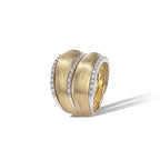 Lucia 18ct Yellow Gold Diamond Double Dome Ring