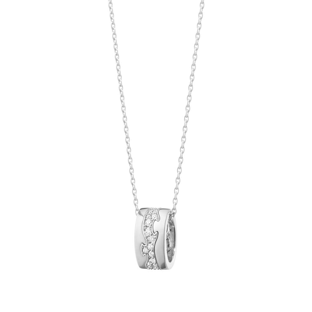 18ct White Gold Diamond Fusion Pendant