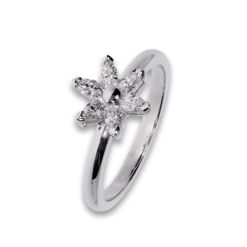 Marquise StarFlower Diamond Ring