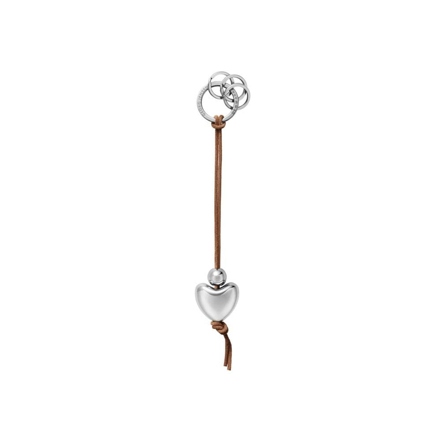 Georg Jensen KEYRING HEART with leather strap