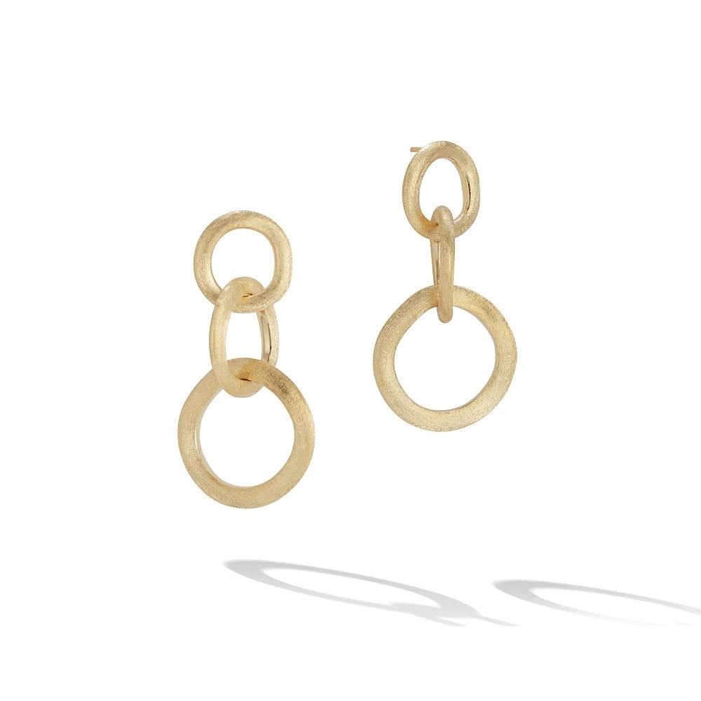 Jaipur 18ct Yellow Gold Chandelier Earrings with Three Elements