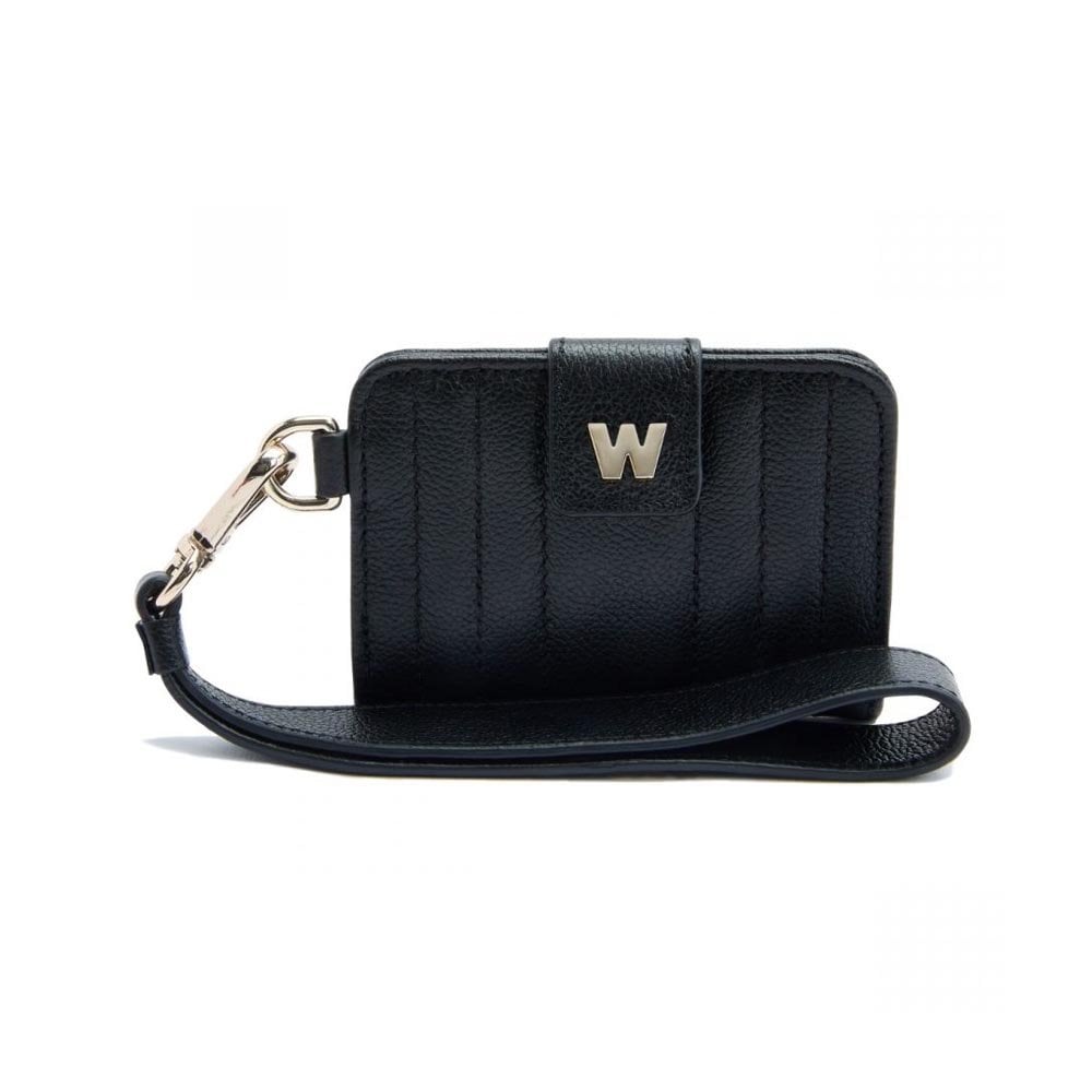Mimi Credit Card Holder With Wristlet Black
