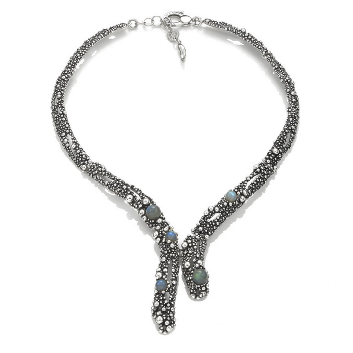 Giovanni Raspini Milky Way Necklace in Sterling Silver and Labradorite
