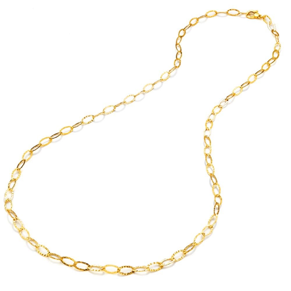 Giovanni Raspini Hammered Links Necklace in Gold-Plated Sterling Silver