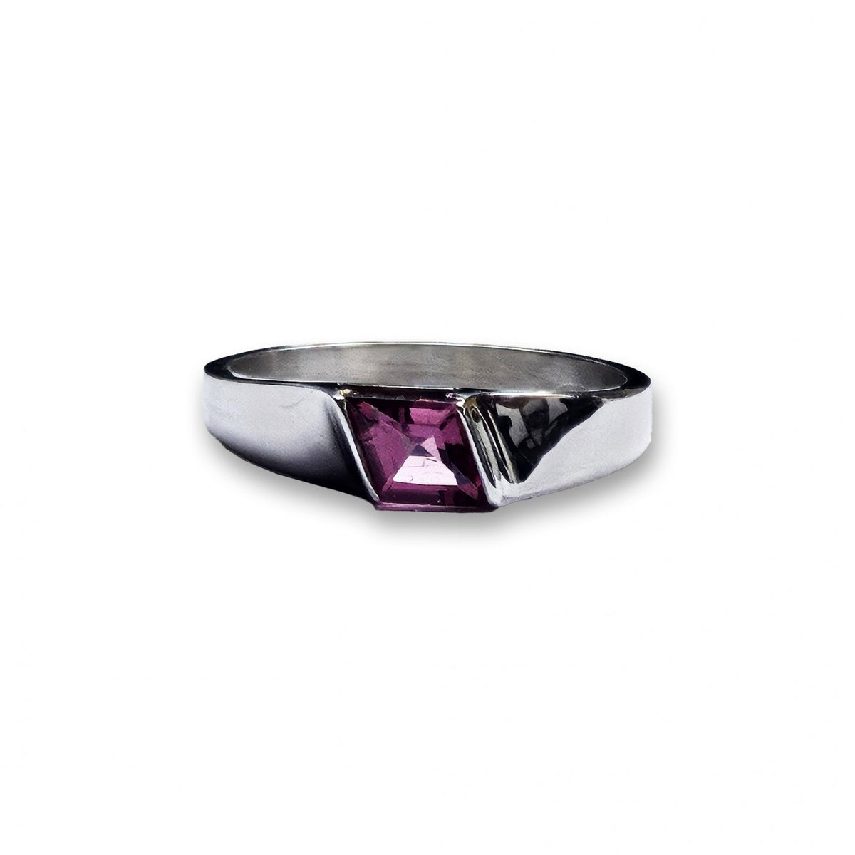 Sterling Silver Pink Tourmaline Dress Ring